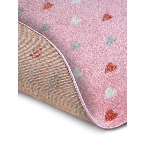 Rózsaszín gyerek szőnyeg ø 100 cm Little Hearts – Hanse Home-image-3