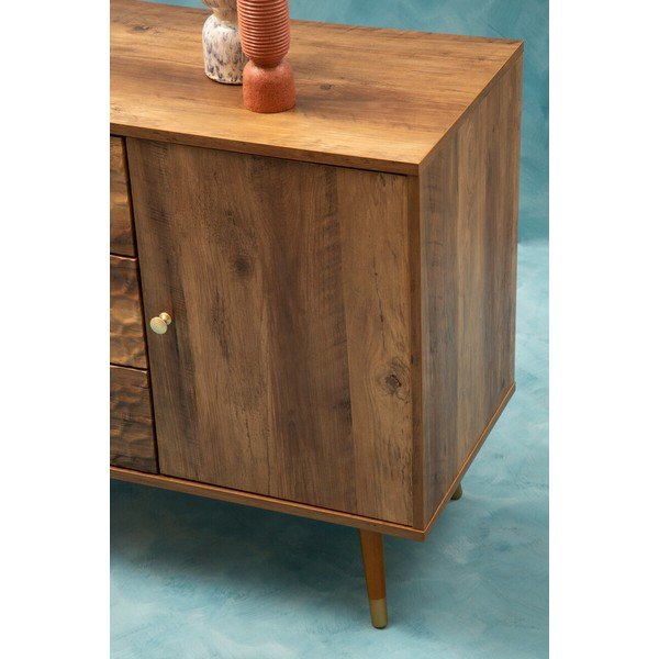 Sötét natúr színű komód 114x70x39 cm Frida – Premier Housewares-image-4
