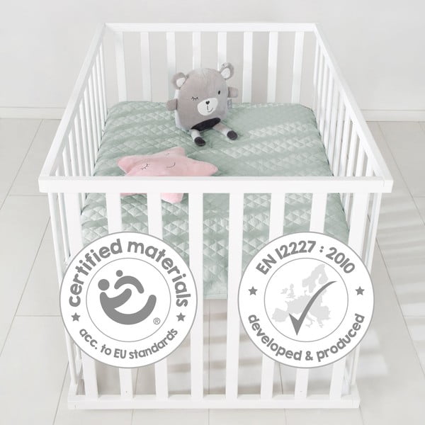 Fehér gurulós járóka 100x75 cm Style – Roba-image-4