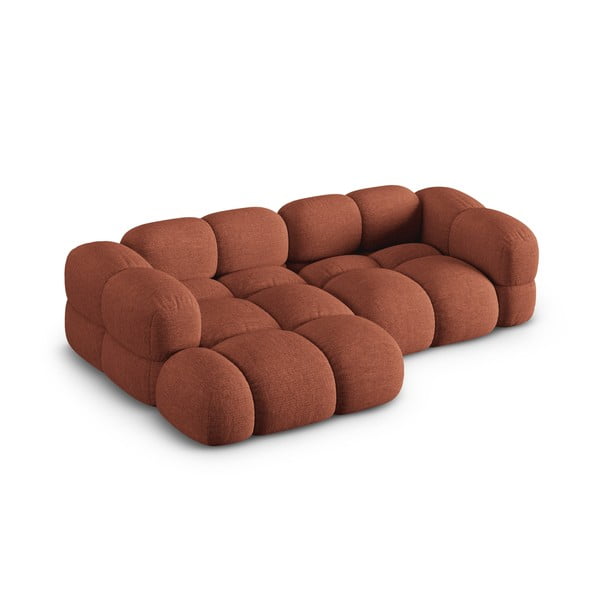 Téglavörös sarokkanapé (bal oldali-heverő résszel) Loretto – Cosmopolitan Design-image-2