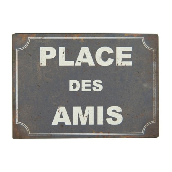 Fém falitábla 21x15 cm Place des Amis – Antic Line