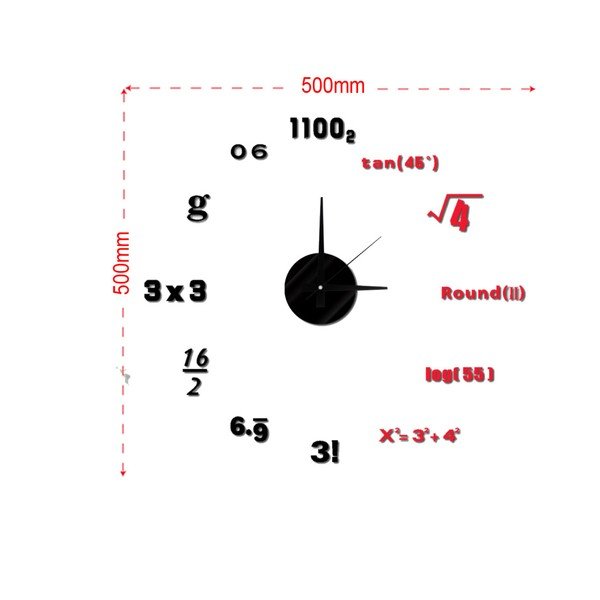 Math falmatricás falióra, ⌀ 50 cm - Mauro Ferretti-image-2