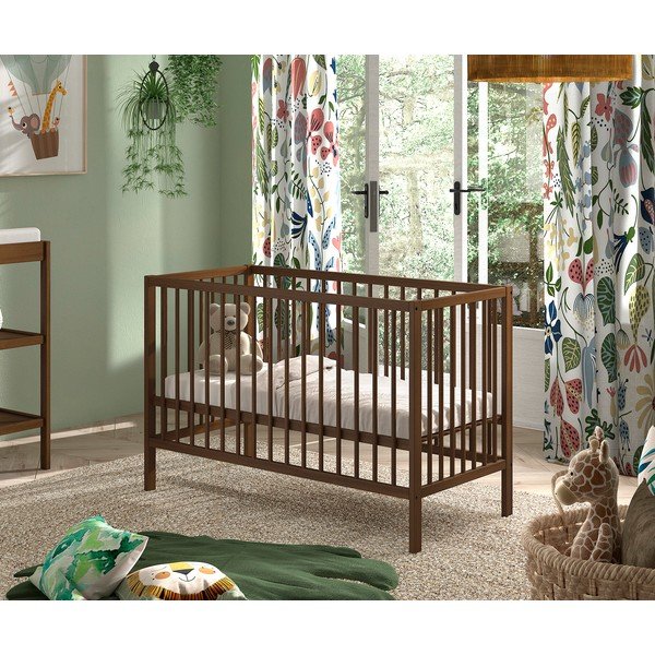 Barna bükkfa babaágy állítható magassággal 60x120 cm Dino – Vipack-image-1