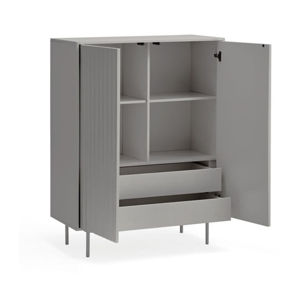 Szürke magas komód 97x130 cm Sierra – Teulat-image-4