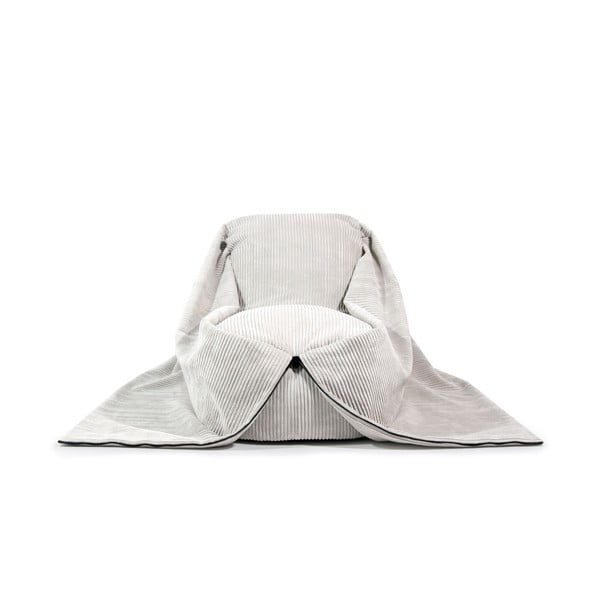 Sötétszürke kordbársony gyerek babzsákfotel Cocoon 120 – SLOWDOWN-image-2