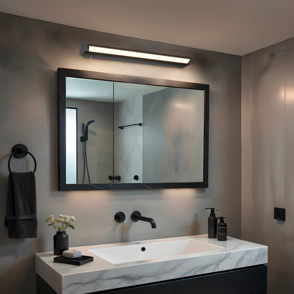 Matt fekete LED fali lámpa Fabrizio – Trio-image-1