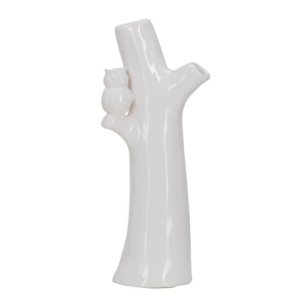 Gufo fehér kerámia váza, magasság 29 cm - Mauro Ferretti