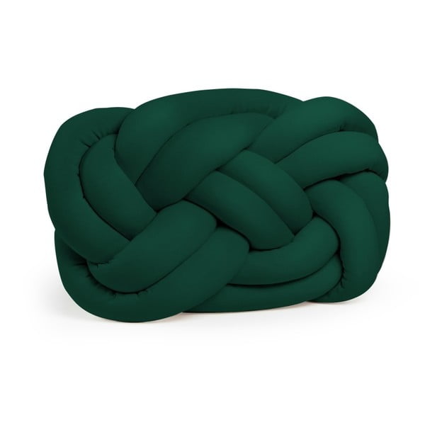 Cloud Knot Decorative Cushion sötétzöld párna, 40 x 32 cm