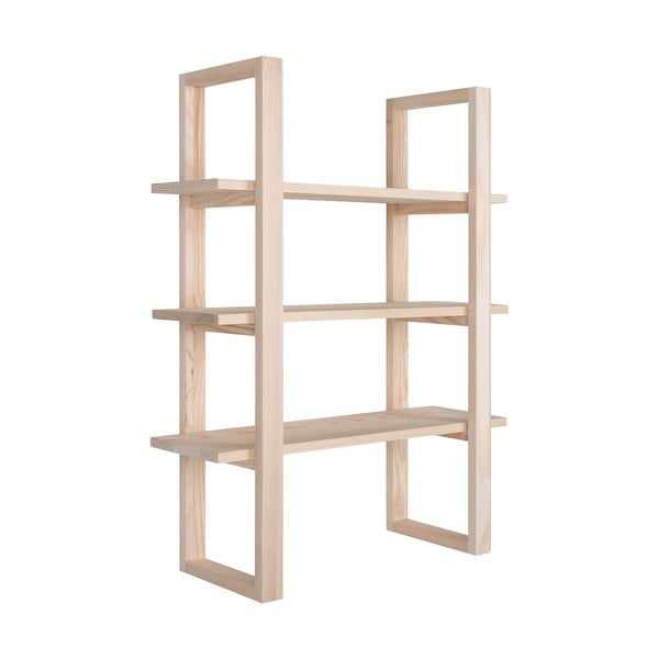 Natúr színű többszintes paulownia fali polc 48 cm Santiago – House Nordic-image-3