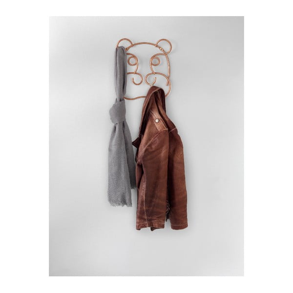 Rézszínű acél fali akasztó Hippo – Metaltex-image-1