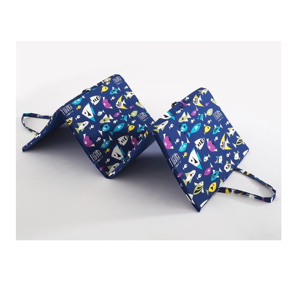 Kék kerti székpárna napozóágyra 49x137 cm   Fishes – B.E.S.-image-1