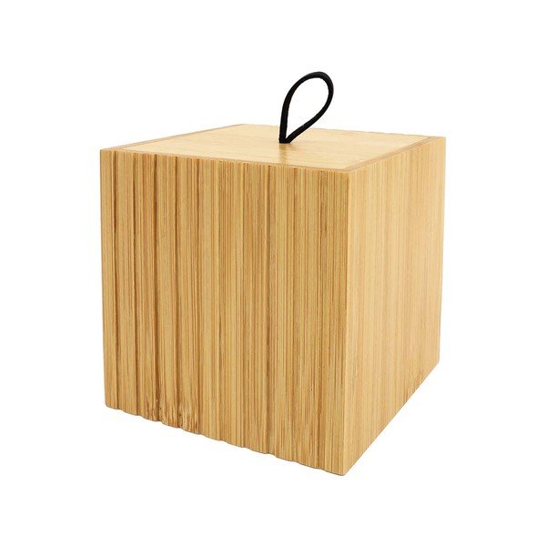 Natúr színű bambusz fürdőszobai rendszerező vattakorongokhoz Hanoi – douceur d'intérieur