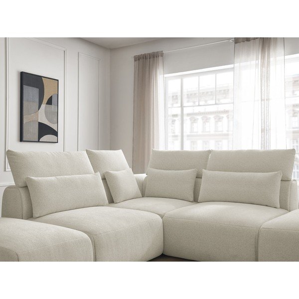 Fehér állítható moduláris sarokkanapé Jana – Bobochic Paris-image-4