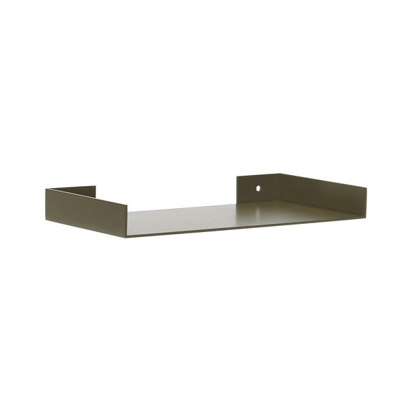 Sötétzöld fém fali polc 30 cm Sheets – Hübsch
