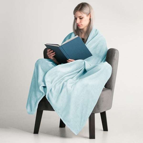 Mic világoskék mikroszálas takaró, 160 x 210 cm - DecoKing-image-1
