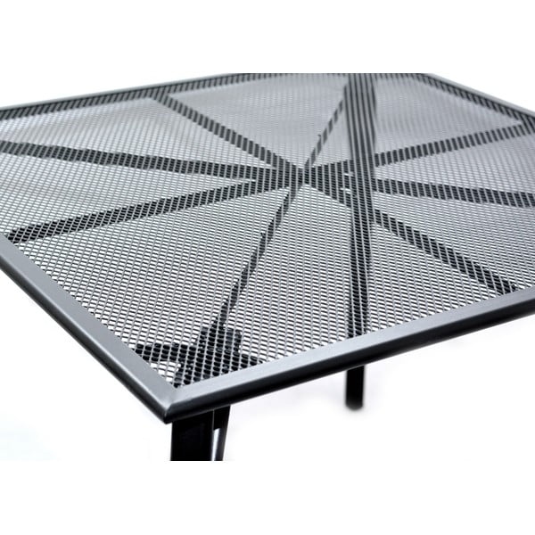 Kerti fém étkezőasztal 90x90 cm - Rojaplast-image-2