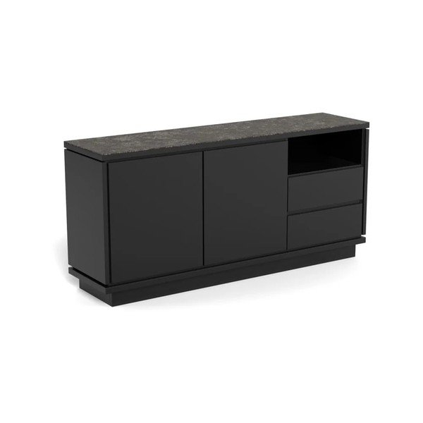 Fekete MDF komód 160x75x40 cm Tribeca – Actona