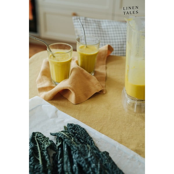 Sárga textil poháralátét szett 4 db-os – Linen Tales-image-2