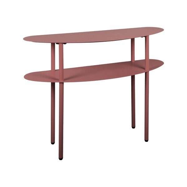 Borvörös fém konzolasztal 28x90 cm Riqueza – Leitmotiv