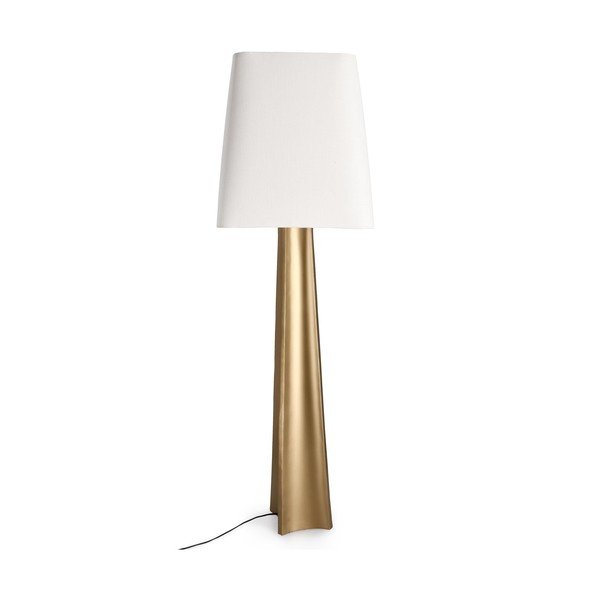 Aranyszínű állólámpa textil búrával (magasság 151 cm) Tripura – Bizzotto