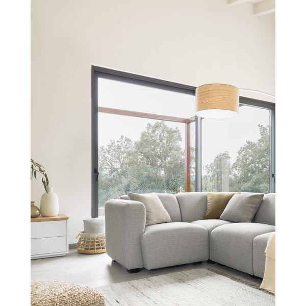 Fehér-natúr színű állólámpa fa búrával (magasság 210 cm) Juhe Ash – Kave Home-image-3