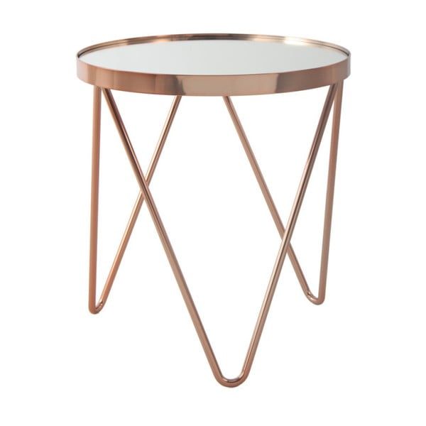 Julia rózsaszín-aranyszínű tárolóasztal, ⌀ 42 cm - 360 Living