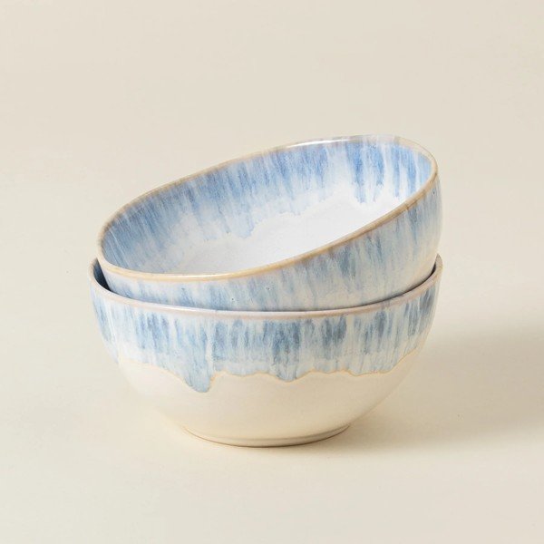 Fehér-világoskék agyagkerámia tál ø 16 cm Brisa – Costa Nova-image-1