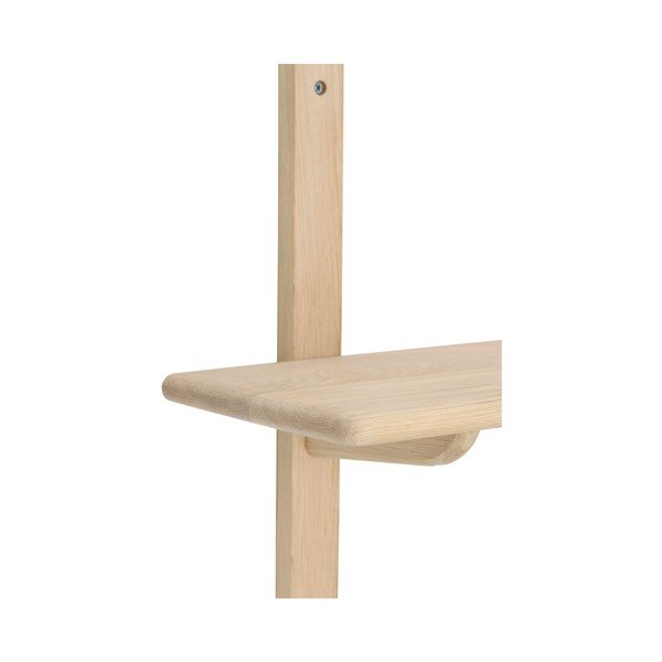 Világos natúr színű többszintes tölgyfa fali polc 70 cm Albin – Ellos Home-image-3