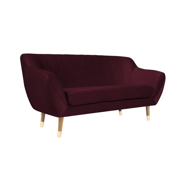 Benito borvörös bársony kanapé, 158 cm - Mazzini Sofas-image-2