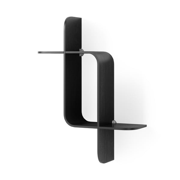 Fekete többszintes kaucsukfa fali polc 62 cm Montage – Umbra-image-3
