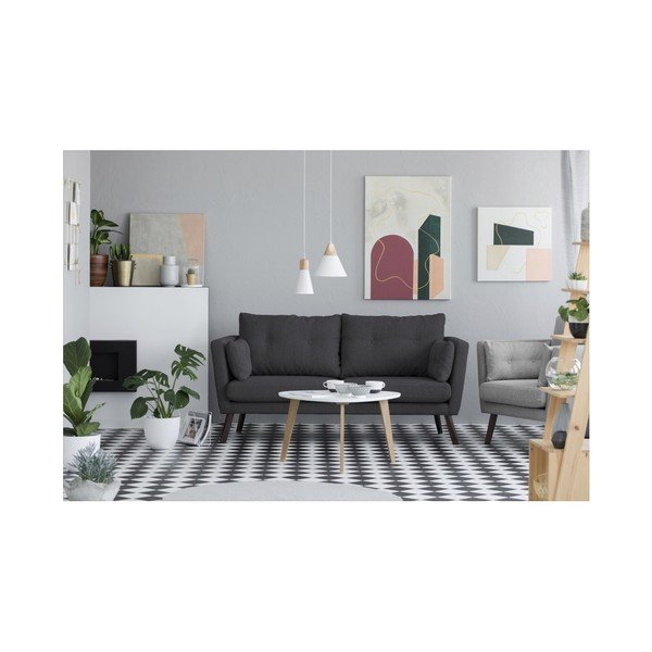 Elena sötét szürke háromszemélyes kanapé - Mazzini Sofas-image-2