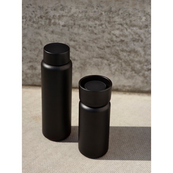 Fekete rozsdamentes acél termobögre 400 ml Singles – Zone-image-1