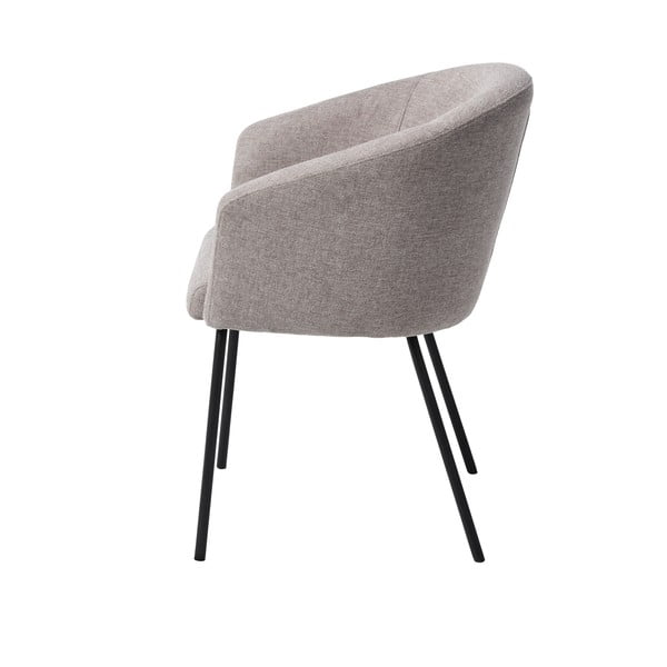 Világosszürke kárpitozott karfás étkezőfotel Easton – Unique Furniture-image-4