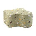 Zöld buklé-zsenília gyerek puff Terrazzo Cloud – Wigiwama