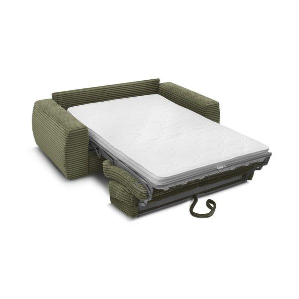 Zöld kordbársony kanapé mindennapos alvásra-kinyitható 220 cm Hugo – Bobochic Paris-image-4