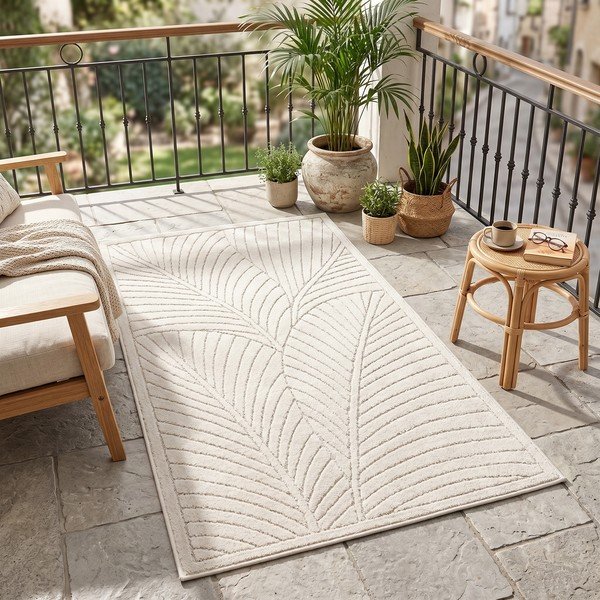 Krémszínű kültéri-beltéri futószőnyeg 80x250 cm Nova 1203 – Ayyildiz Carpets-image-1