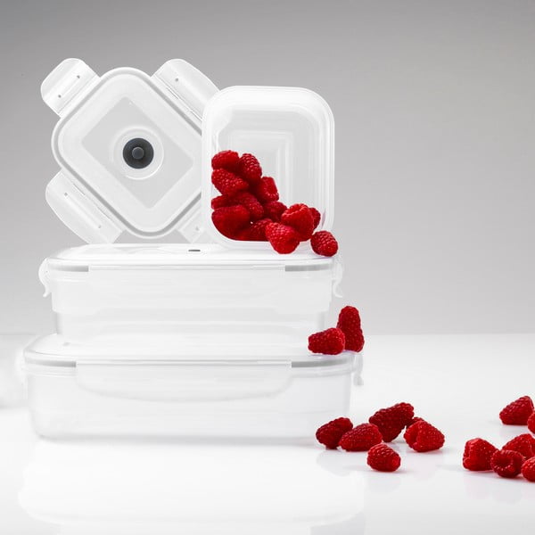 Food Saver 3 db-os élelmiszerdoboz szett vákuumpumpával - Compactor-image-4