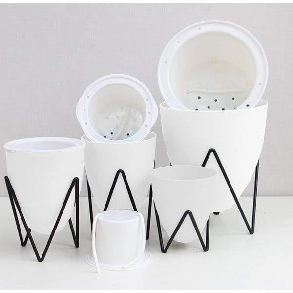 Poppy fehér önöntözős virágtartó, ø 19 cm - Tomasucci-image-2