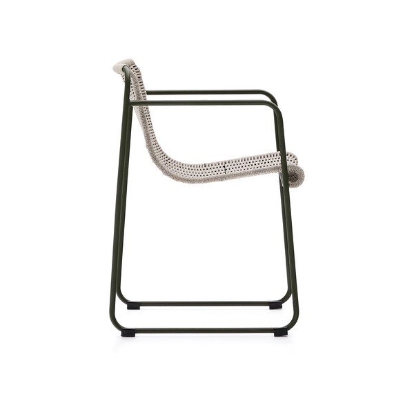 Szürkészöld fém kerti szék Maurina – Kave Home-image-3