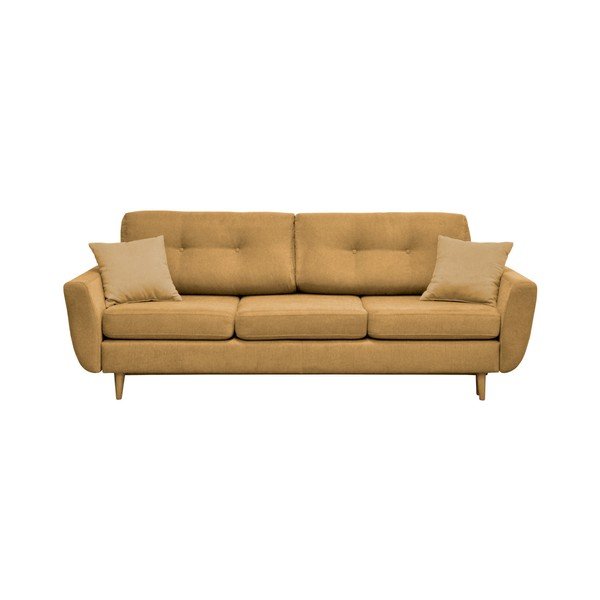 Rose sárga kinyitható kanapé világos lábakkal - Mazzini Sofas-image-4