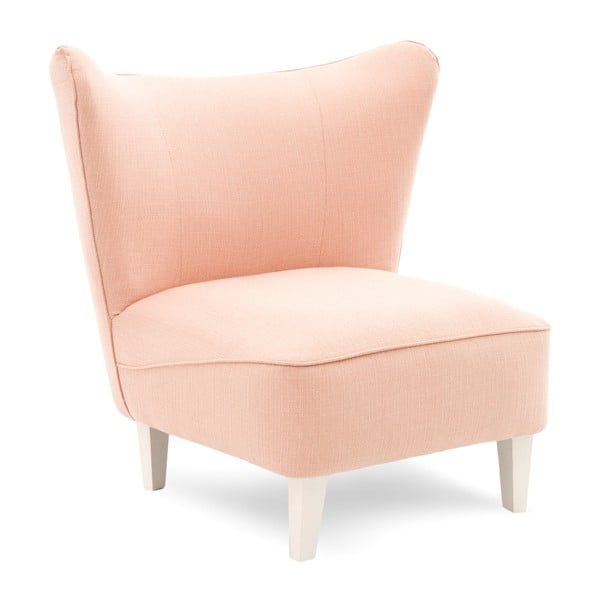 Sandy világos rózsaszín fotel világos lábakkal - Vivonita