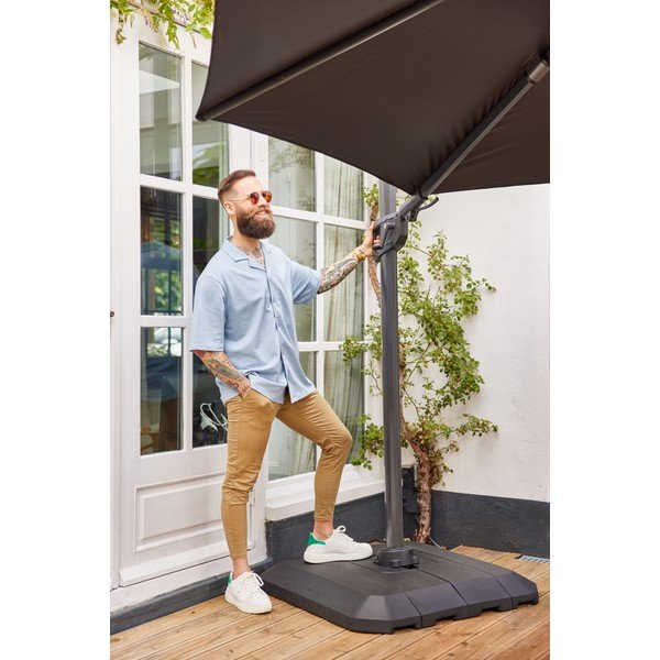 Sötétszürke napernyő ø 300 cm Shadowflex – Hartman-image-1