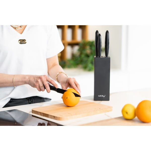 Caro 5 db-os késkészlet fekete tartóban - Vialli Design-image-2