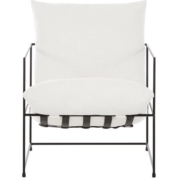 Fehér fotel fém vázzal Wayne - Westwing Collection-image-3