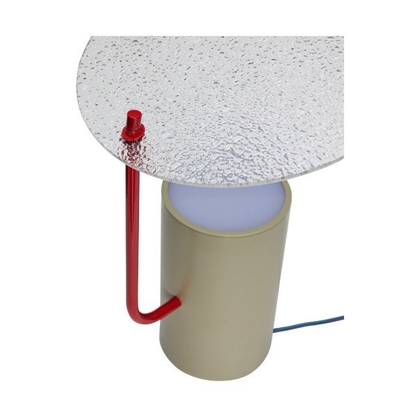 Khaki asztali lámpa üveg búrával (magasság 35 cm) Disc – Hübsch-image-2