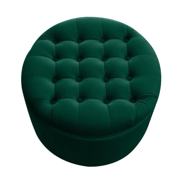 Estrid French Velvet sötétzöld puff tárolóhellyel, ⌀ 52 cm - JohnsonStyle-image-3