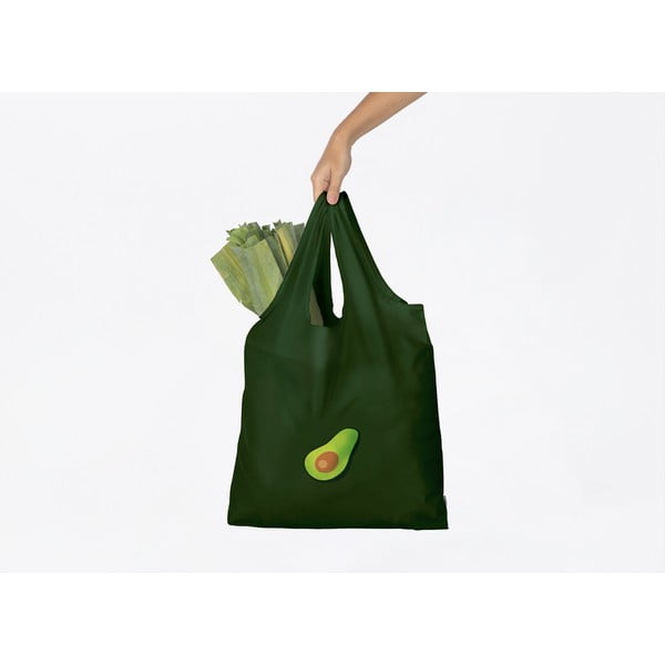 Avocado fekete bevásárló táska - DOIY