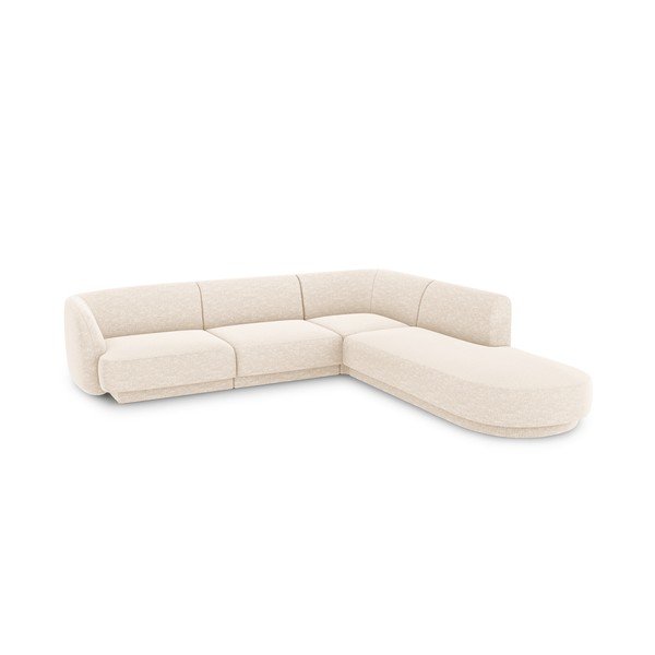 Krémszínű sarokkanapé (jobb oldali) Miley – Micadoni Home-image-3