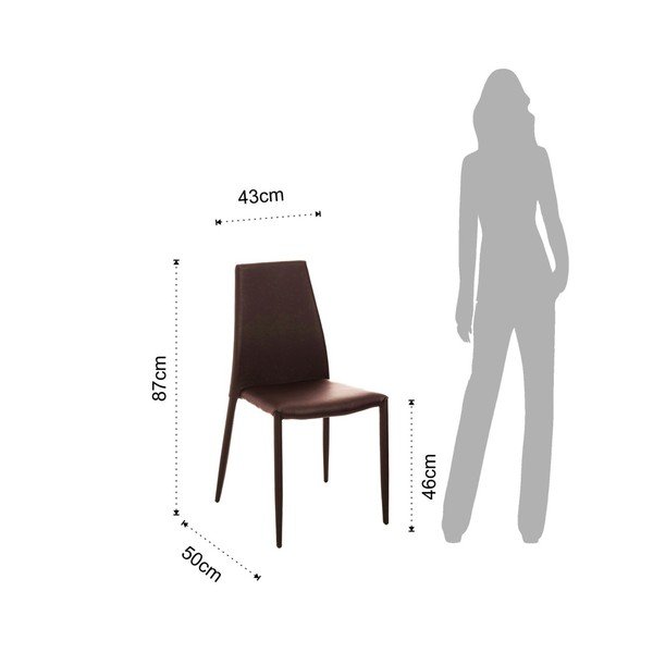 Barna étkezőszék szett 2 db-os Lion – Tomasucci-image-2