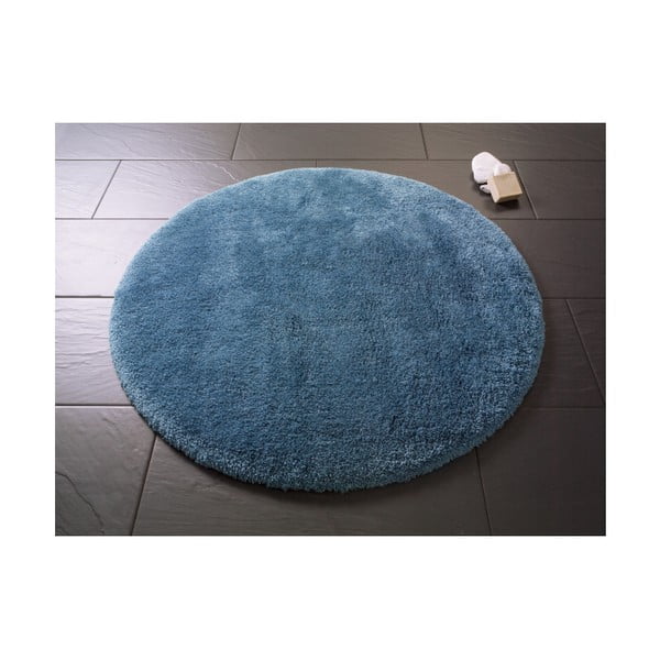 Miami kék kerek fürdőszobai szőnyeg, ⌀ 100 cm - Confetti